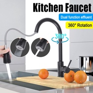 Black Pull Out Black Kitchen Faucet Stainless Steel Kitchen Faucets Sink Mixer Tap Spout Finish Brushed Swivel Spray Spout Sink Faucet New