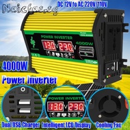 12V To 220V/110V Car Inverter 4000W Digital Power Inverter Dual USB Quick Charge