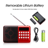 Radio Speaker Handheld JOC Rechargeable USB and Micro SD Slot Mini Digital MP3 Player FM Radio FM RA