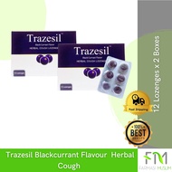 Trazesil Blackcurrent  Flavoured Herbal Cough Lozenges