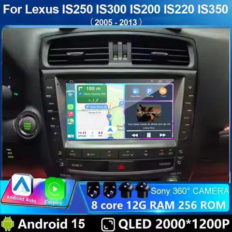 Android 15 Car Radio For Lexus IS250 IS300 IS200 IS220 IS350 2005 - 2012 Multimedia Stereo Video Pla