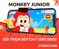 Monkey JUNIOR 5.0 (1 năm Trọn đời) - Tiếng Anh cho bé 0-11 Tuổi