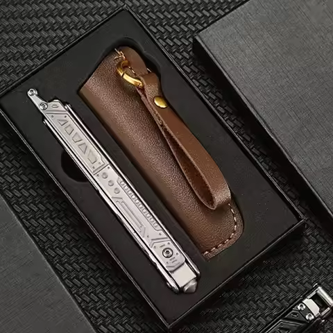 Mini stainless steel knife M390 blade outdoor EDC portable unboxing self-defense new rotatable small