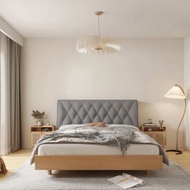 全城熱賣 - 床頭軟包雙人靠背床頭墊嬰兒防撞墊 150x60x8cm厚 (有床頭板)(科技布菱形+迷雾灰色)#H099026166