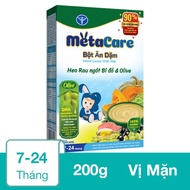 Bột ăn dặm MetaCare heo, rau ngót, bí đỏ và olive hộp 200g (7 - 24 tháng)