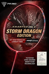 PRIND Kranted DG II Storm Dragon Edition Badminton Racket 40T High Modulus Carbon Fiber Offensive Po
