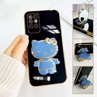 For Case Infinix Note 8 Hello Kitty Bracket Soft Anti-Scratch Cover