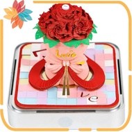 3D Calendar 2025,Valentine'S Day Rose Bouquet,3d Tear Away Calendar,Rip Away Calendar,Tearable 3D Pa