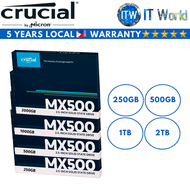 Itw | Crucial MX500 3D NAND SATA 2.5" 7mm Internal SSD (250GB | 500GB | 1TB | 2TB | 4TB)