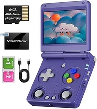 RG34XXSP Foldable Retro Handheld Game Console , 3.4 Inch IPS Screen Linux System Sunken Dual Joystic