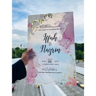 WELCOME BOARD welcome board printed personalized custom acrylic,Wedding Signage,Acrylic Welcome Boar