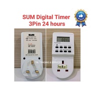 SUM 24hours Digital 3Pin Plug In Timer (SIRIM) / Digital Timer