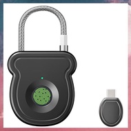 E B M Smart 0.5s Unlock Waterproof Fingerprint Padlock Portable Anti-Theft Keyless Gym Locker