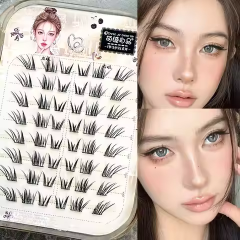 Manga False Eyelashes Fox Noglue Eyelashes Beginner Glue-free Fake Eyelash Long-lasting Eyelash Glue