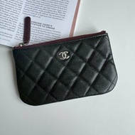 99新閒置✨Chanel 黑色荔枝一字零錢包