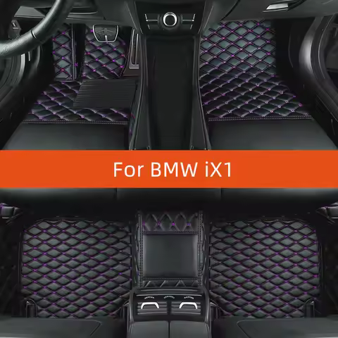 Custom Leather Car Floor Mat For BMW iX1 2022 2023 2024 2025 2026 2027 Car Mat Interior Accessories
