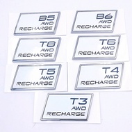 Suitable for Volvo Plug-In Hybrid T8 Car Logo Tail Logo Modified T4 T5 T6 B5 B6 Dual Engine Diagonal
