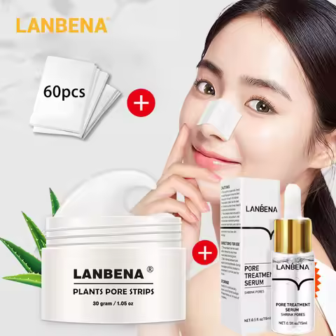 LANBENA Shrink Pore Essence 15ml Blackhead Nasal Black Mask Peeling Acne Treatment Face Serum Moistu