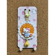 ~Gloria丽璇手作~(成品)手工毛线钩针编织KT猫花环钥匙扣,包包、手机挂件礼物。