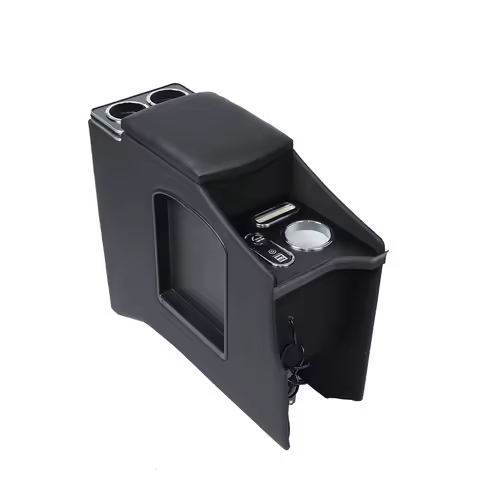 For Nissan NV200 Black Armrest Console Box with Cup Holders NV200 Wireless Charging Armrest Box