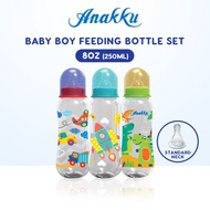 ANAKKU PP Feeding Bottle (250ml/8oz x 3) Botol Susu Bayi_BottleMix