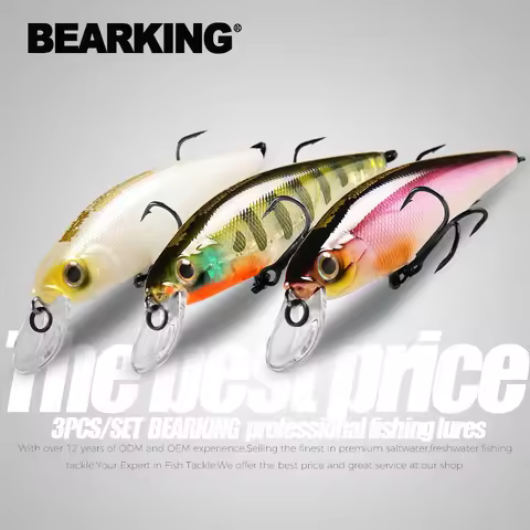 BEARKING Squad Minnow 3pcs per set 95mm 14.8g 65mm 6g weight system SP fishing lures assorted colors