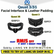 AMVR Facial Interface & Sweatproof Leather Padding Cushion for Meta Quest 3 / Meta Quest 3S