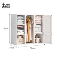 ANTBOX Wardrobe White Folding Magnetic Suction Installation Free Door Integration Framework Waterpro