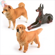 Children's Toys Realistic Animal Model Shiba Inu Golden Retriever Doberman Extra Large Solid Figurin
