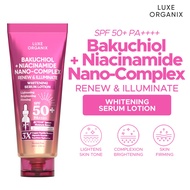 Luxe Organix Bakuchiol + Niacinamide Nano-complex Renew & Illuminate Whitening Serum Lotion SPF 50+
