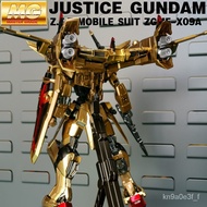 Original Bandai Gundam Anime Figure MG 1/100 ZGMF-X19A INFINITE JUSTICE GUNDAM Electroplate Shiny Go