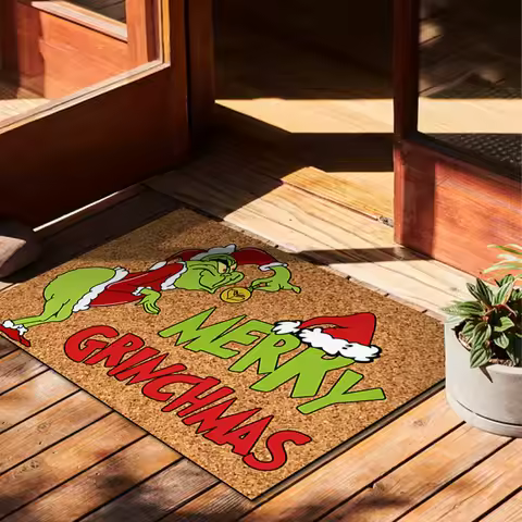 Christmas Door Mat Outdoor Welcome Mat For Front Door Entryway Christmas Carpet 23.7x 15.9 Inch Funn