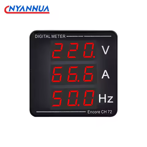 AC Current Voltage Frequency Digital Display Meter Digital Voltmeter Ammeter AC50-500V AC0-120A 10-9