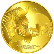 Puregold 5g Wildlife Zebra Gold medallion| 999.9 Pure Gold