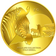 999.9 Pure Gold | 5g Zebra Gold Medallion