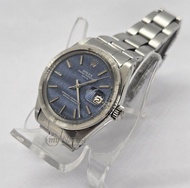 Rolex 1501 特色布紋藍面 十三劃 板帶 淨錶 watch only