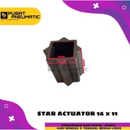 14 x 11 Star Actuator Socket Actuator Connector Socket Connector Socket 11x14