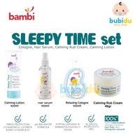 BAMBI Sleepy Time Lotion Calming Rub/ Hair Serum Relaxing Cologne/ | Baby Skincare 1 Package