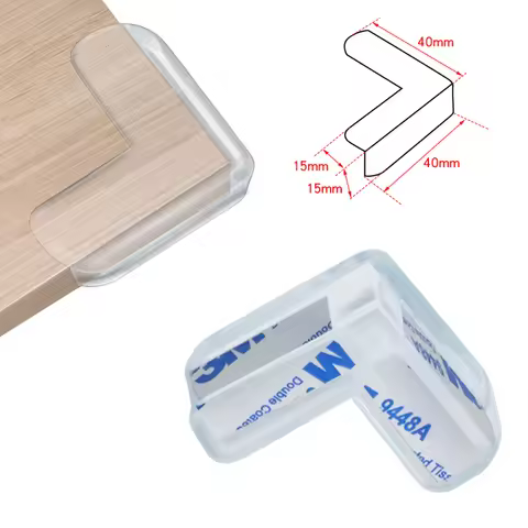 8PCS transparent table corner anti-collision corner thickened baby protection corner tea table bag c