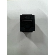 Cat6 UTP Keystone Jack, Universal Wiring T568A/B, Black