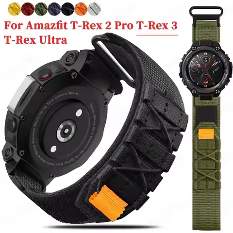 tactical Nylon Strap for Huami Amazfit T-rex 2 3/Ultra Bracelet for Amazfit T-rex Pro Tyrannosaurus 