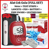 (KKM APPROVED) Sinocar Safe AQ Mesin Cek Gula Diabetes Testing Kit Blood Sugar Meter Cek Gula Darah 