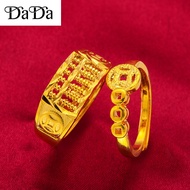 Original 916 Gold Men's Ring Coin Abacus Ring Adjustable