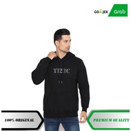 Men's Black Distro Hoodie Sweater T123C Logo HD