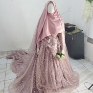 gaun pengantin muslimah syari wedding dress muslimah