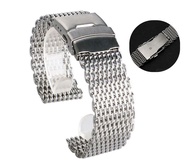 18mm 20mm 22mm 24mm Stainless Steel Milanese Shark Mesh Watch Band Strap Silver Bracelet for Omega Tissot Seiko Watchband