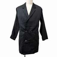 成色極佳 □ 山本耀司 (Yohji Yamamoto) 100% 羊毛 80-90 年代復刻版長版切斯特大衣 黑色 M 碼 日本製造 正品 男款