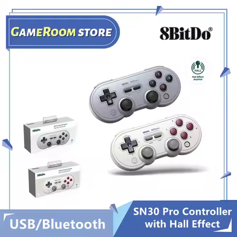 8Bitdo SN30 Pro Bluetooth Gamepad Controller with Hall Effect Joystick for Nintendo Switch MacOS Ras