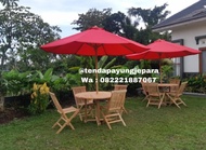 Set meja payung taman outdoor