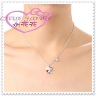 ♥小花花日本精品♥ Hello Kitty 施華洛世奇SWAROVSKI 項鍊 飾品 抱蘋果67879007